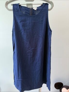 J crew!!! Navy Blue Sleeveless Shift Dress size 8